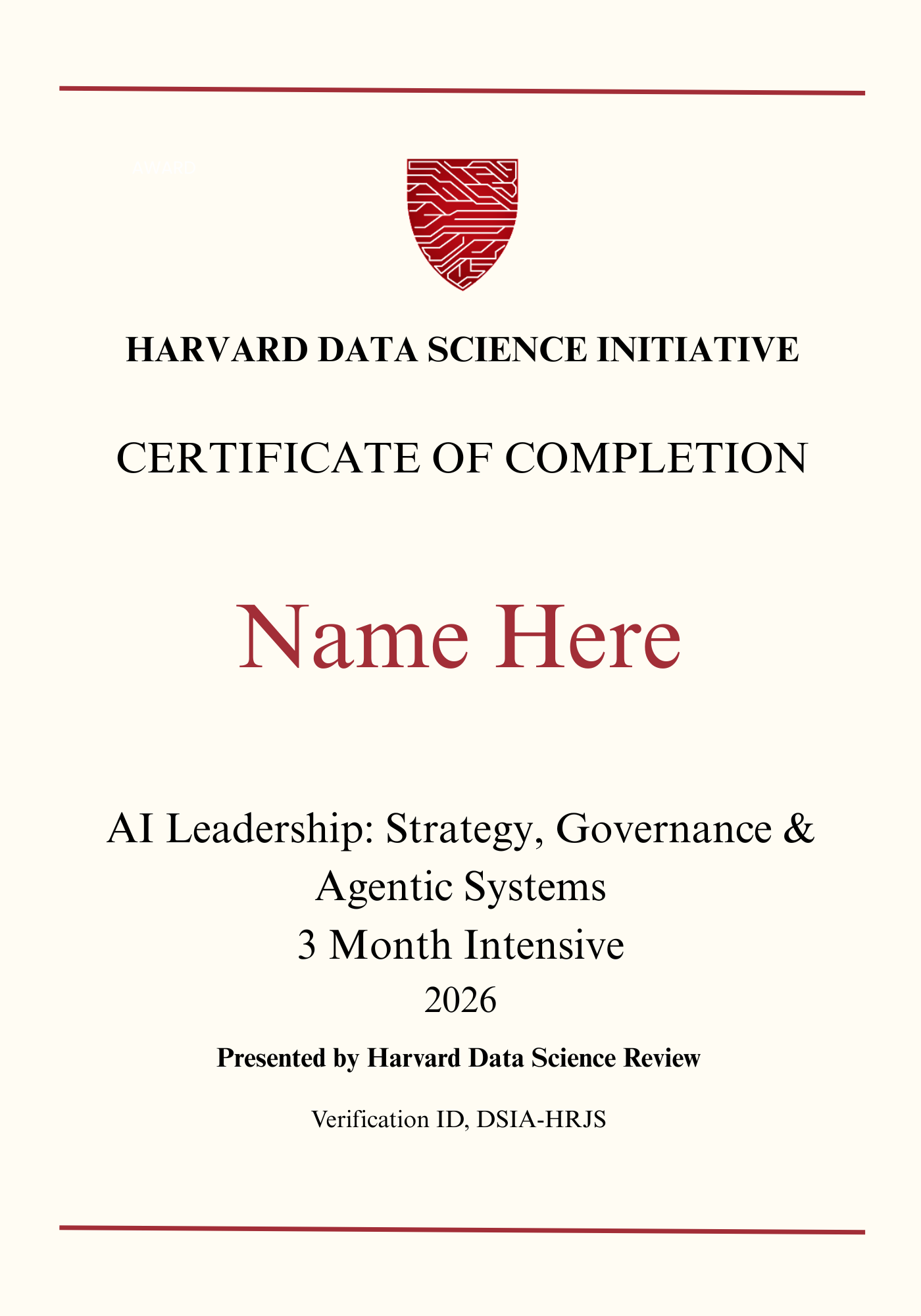 Certificate preview