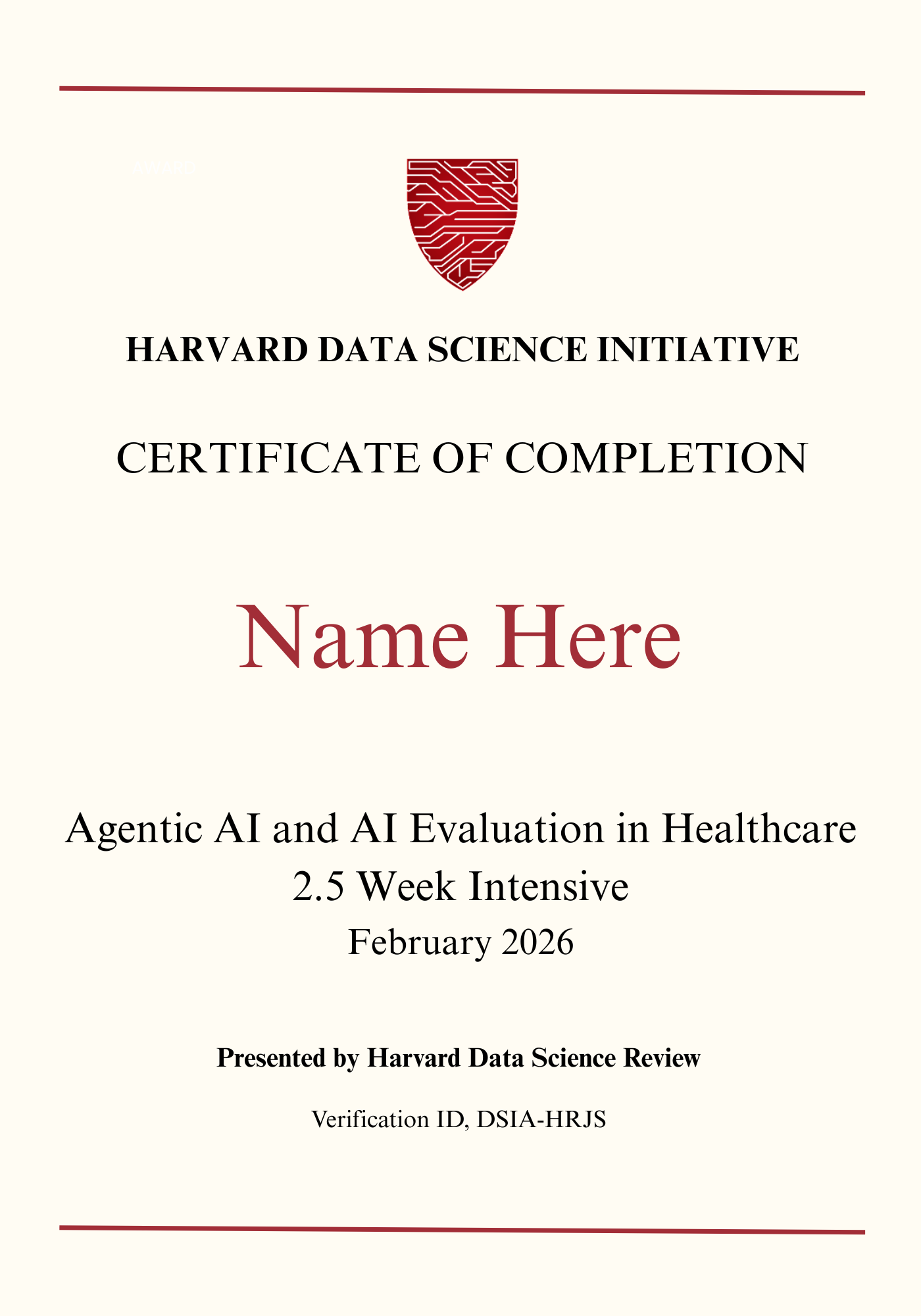 Certificate preview